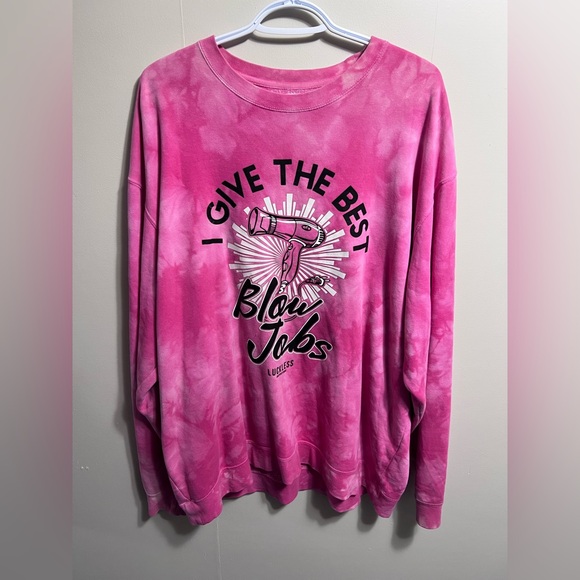Tops - Funny Pink Graphic Sweatshirt for hairdressers